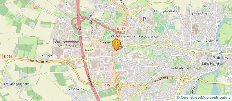 localisation de l'entreprise BACKUP  SAINTES