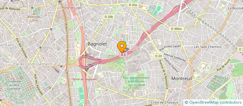 localisation de l'entreprise BACOTEX à BAGNOLET