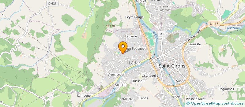 localisation de l'entreprise BACQUE ET MICHEL  SAINT-GIRONS