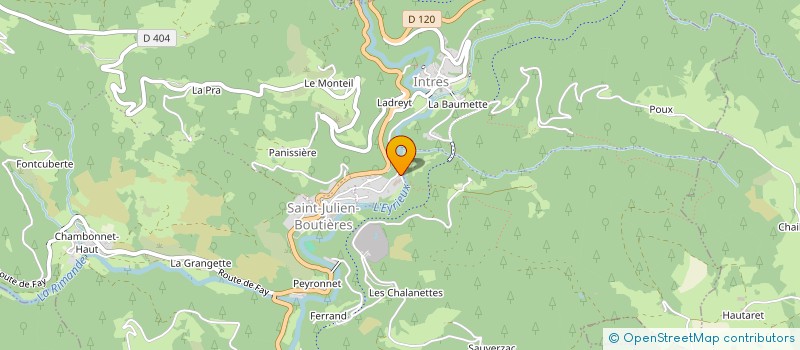 localisation de l'entreprise BACUS à SAINT-JULIEN-D'INTRES