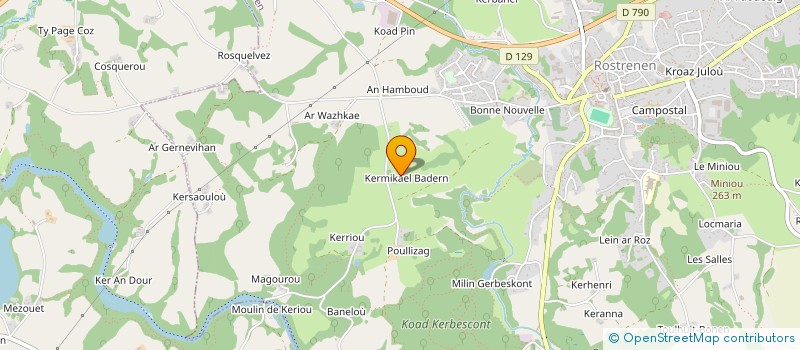 localisation de l'entreprise BAD CLUB ROSTRENEN  ROSTRENEN