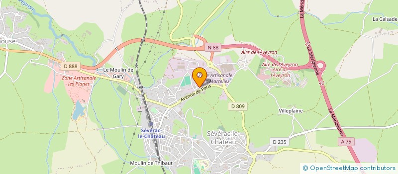 localisation de l'entreprise BADAROUX IMMOBILIER  SEVERAC D'AVEYRON