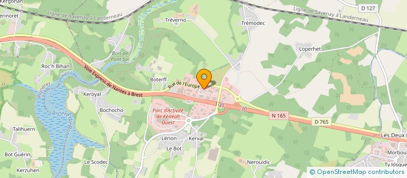 localisation de l'entreprise BADEN ENTRETIEN PAYSAGE  PLOUGOUMELEN