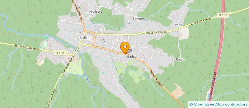 localisation de l'entreprise BADET  SALLES