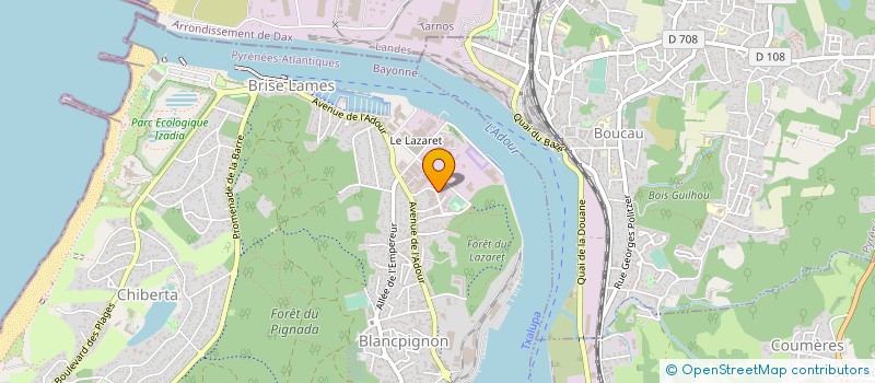 localisation de l'entreprise BADETS à ANGLET