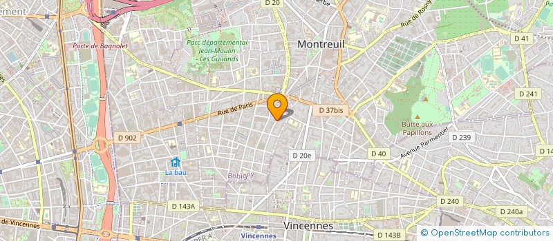 localisation de l'entreprise BADFROG à MONTREUIL