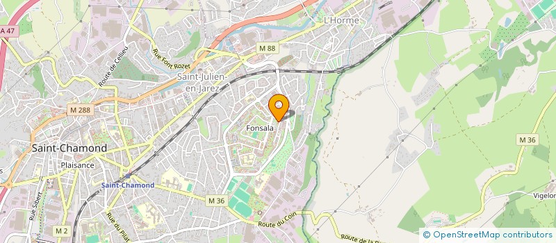 localisation de l'entreprise BADI-ELEC  SAINT-CHAMOND