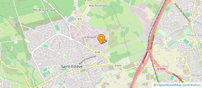 localisation de l'entreprise BADIE DEMENAGEMENTS  SAINT-ESTEVE