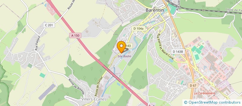 localisation de l'entreprise BADIN SARTEL à BARENTIN