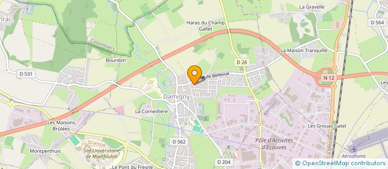 localisation de l'entreprise BADMINTON A DAMIGNY à DAMIGNY