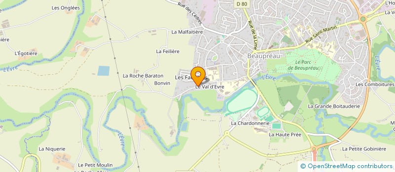 localisation de l'entreprise BADMINTON BEAUPREAU  BEAUPREAU-EN-MAUGES