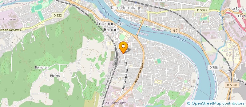 localisation de l'entreprise BADMINTON CLUB à TOURNON SUR RHONE