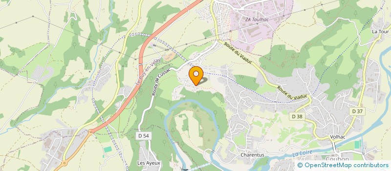 localisation de l'entreprise BADMINTON CLUB BRIVES CHARENSAC VELAY 43  COUBON