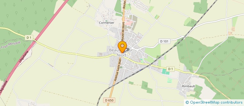 localisation de l'entreprise BADMINTON CLUB CANTON BEAUVOIR (BCCB)  BEAUVOIR-SUR-NIORT