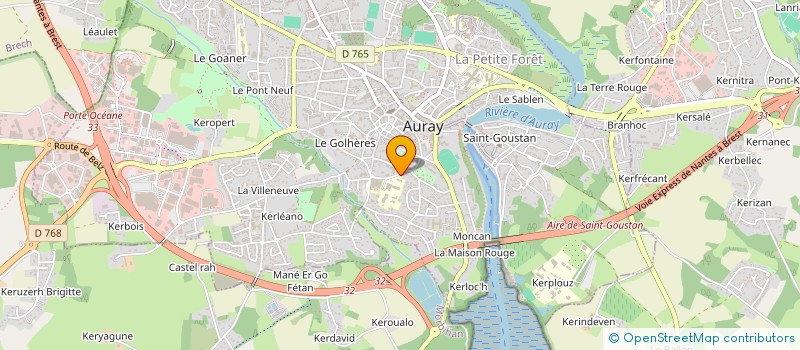 localisation de l'entreprise BADMINTON CLUB D AURAY à AURAY