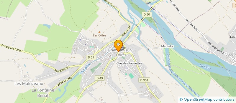 localisation de l'entreprise BADMINTON CLUB DE CHATILLON SUR LOIRE LOIRET à CHATILLON-SUR-LOIRE