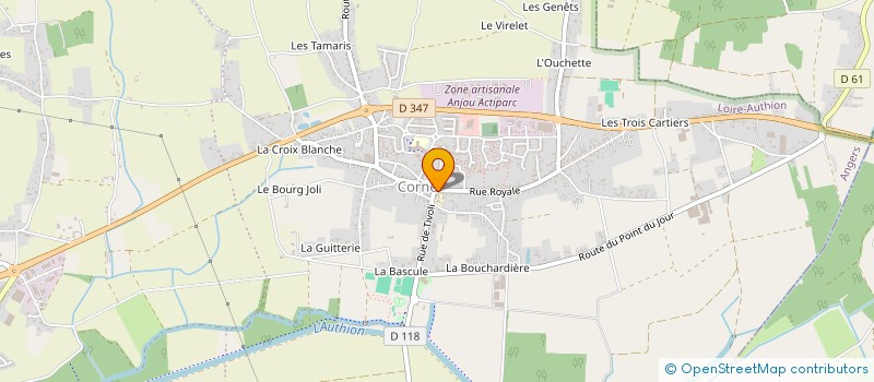 localisation de l'entreprise BADMINTON CLUB DE CORNE à LOIRE-AUTHION