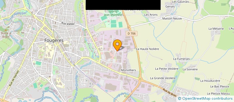 localisation de l'entreprise BADMINTON CLUB DE FOUGERES  FOUGERES