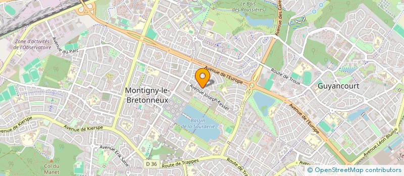 localisation de l'entreprise BADMINTON CLUB DE MONTIGNY LE BRETONNEUX  MONTIGNY-LE-BRETONNEUX