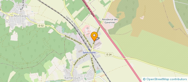 localisation de l'entreprise BADMINTON CLUB DE SAINT-ERME  SAINT-ERME-OUTRE-ET-RAMECOURT