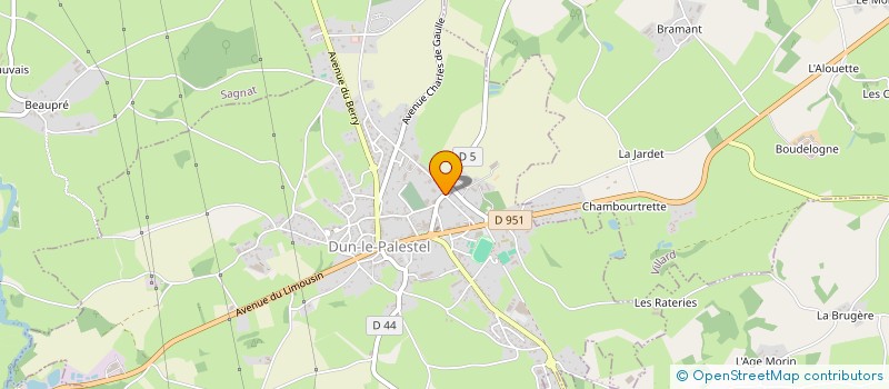 localisation de l'entreprise BADMINTON CLUB DU PAYS DUNOIS  DUN-LE-PALESTEL