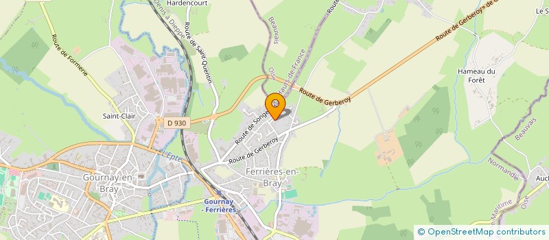 localisation de l'entreprise BADMINTON CLUB FERRIERES EN BRAY  FERRIERES-EN-BRAY