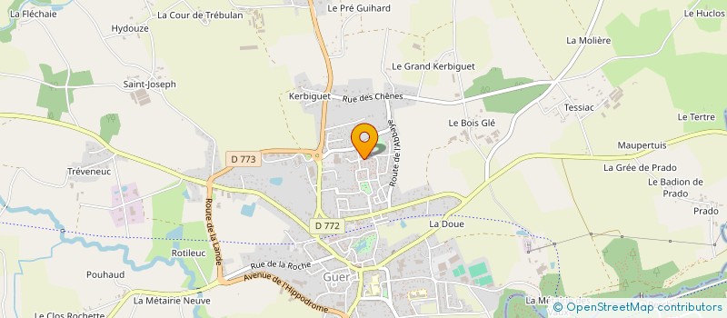 localisation de l'entreprise BADMINTON CLUB PAYS DE GUER (BCPG)  GUER