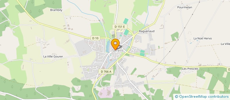 localisation de l'entreprise BADMINTON CLUB SERENT  SERENT