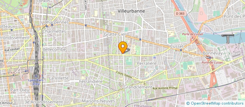 localisation de l'entreprise BADMINTON CLUB VILLEURBANNAIS  VILLEURBANNE