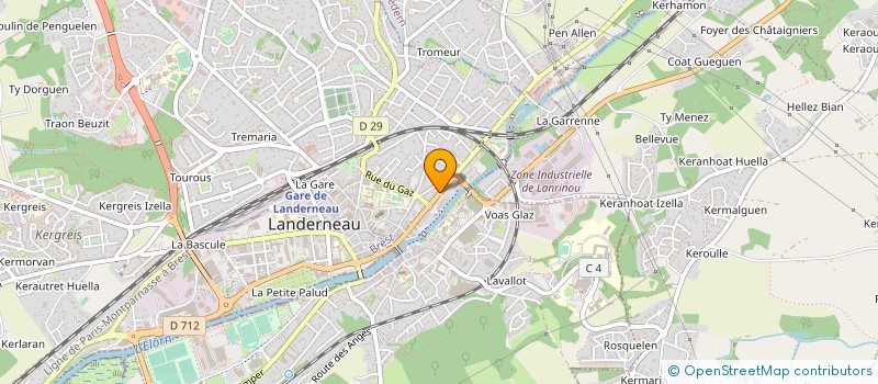 localisation de l'entreprise BADMINTON LANDERNEAU à LANDERNEAU