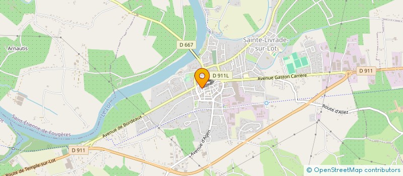 localisation de l'entreprise BADMINTON LIVRADAIS  SAINTE-LIVRADE-SUR-LOT