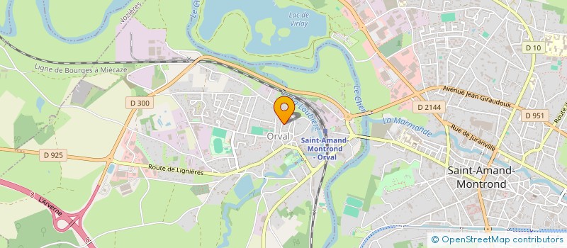 localisation de l'entreprise BADMINTON SAINT AMAND MONTROND  SAINT-AMAND-MONTROND