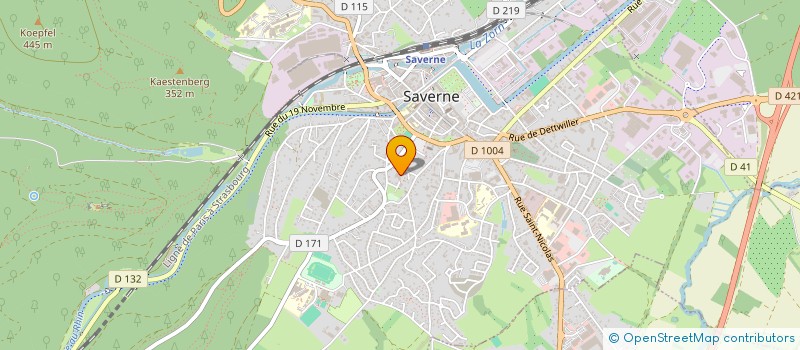 localisation de l'entreprise BADMINTON SAVERNE  SCHWENHEIM