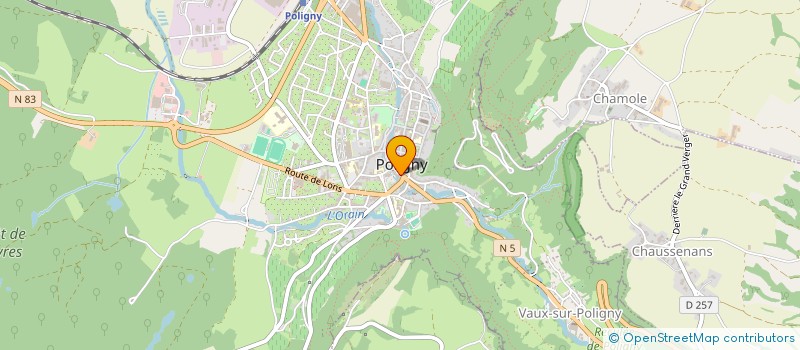localisation de l'entreprise BADOZ VINS ET FROMAGES à POLIGNY