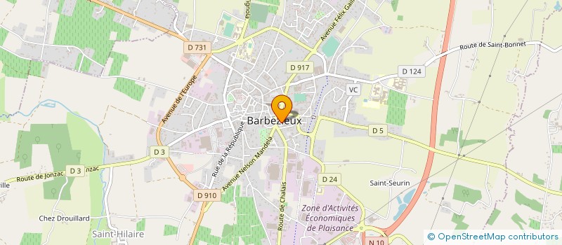 localisation de l'entreprise BAERT PARTICIPATION à BARBEZIEUX-SAINT-HILAIRE