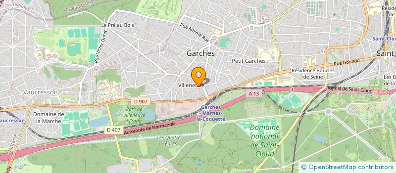 localisation de l'entreprise BAGA IMMO à GARCHES