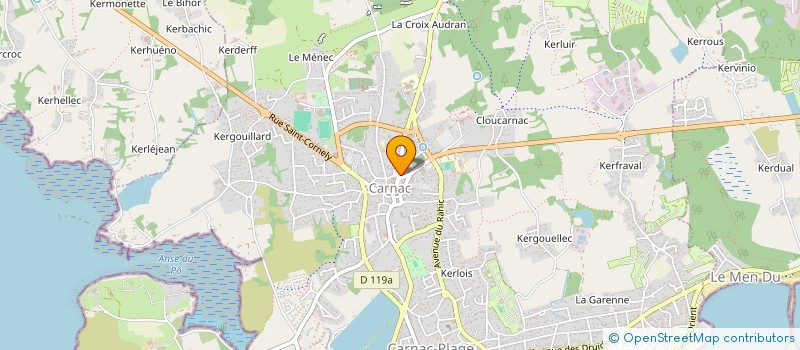 localisation de l'entreprise BAGAD ARVORIZION KARNAG  CARNAC