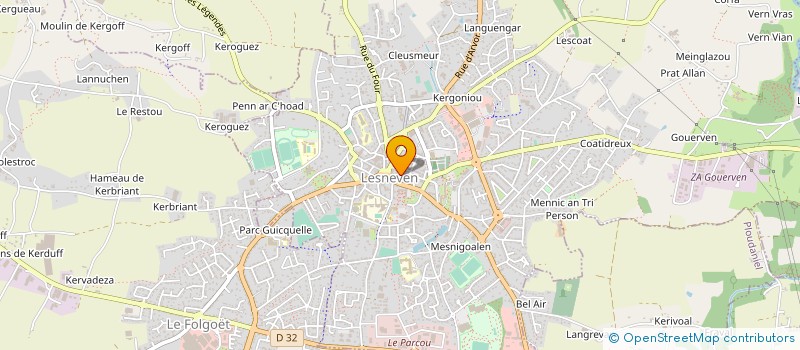 localisation de l'entreprise BAGAD KORNOG DE LA COTE DES LEGENDES à LESNEVEN