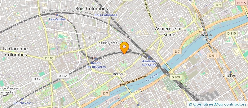 localisation de l'entreprise BAGAGERIES SOLIDAIRES 92 à ASNIERES-SUR-SEINE