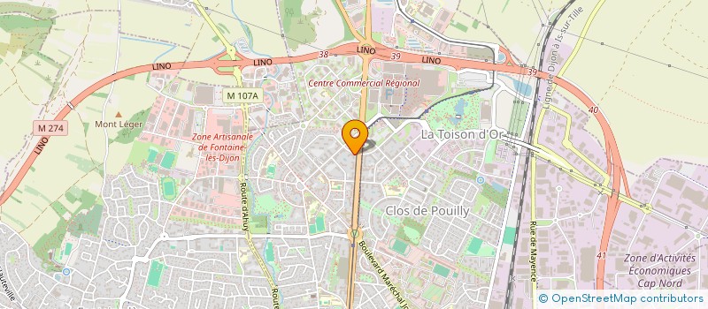 localisation de l'entreprise BAGATELLE à DIJON