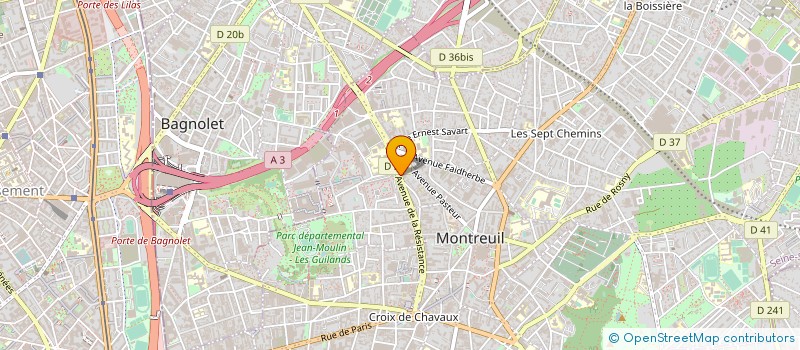 localisation de l'entreprise BAGATELLE à MONTREUIL