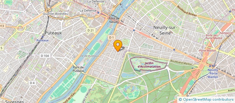 localisation de l'entreprise BAGATELLE à NEUILLY-SUR-SEINE