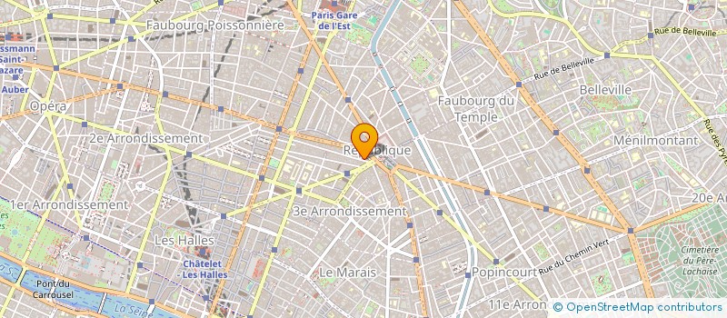 localisation de l'entreprise BAGLIN à PARIS