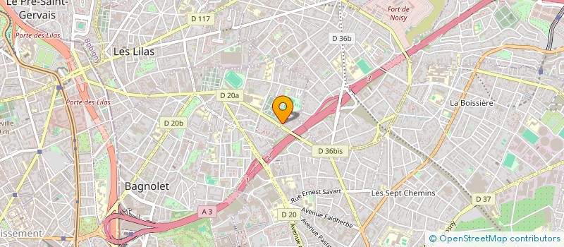 localisation de l'entreprise BAGNOLET FOOTBALL CLUB à BAGNOLET