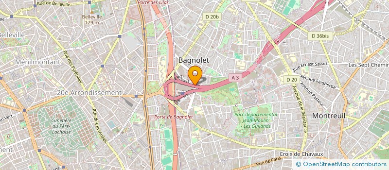 localisation de l'entreprise BAGNOLET HOTEL à BAGNOLET