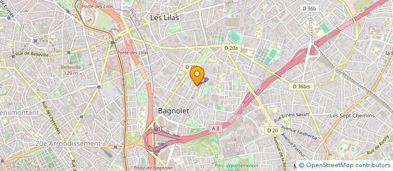 localisation de l'entreprise BAGNOLET TECHNIQUE à BAGNOLET