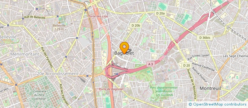 localisation de l'entreprise BAGNOLET TERRE D'EMPLOI à BAGNOLET
