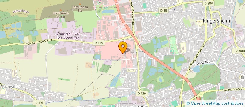 localisation de l'entreprise BAGNOLINI  KINGERSHEIM