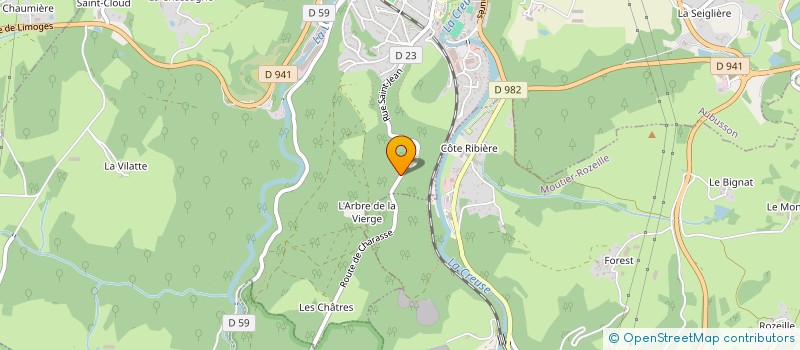 localisation de l'entreprise BAGOMO à AUBUSSON
