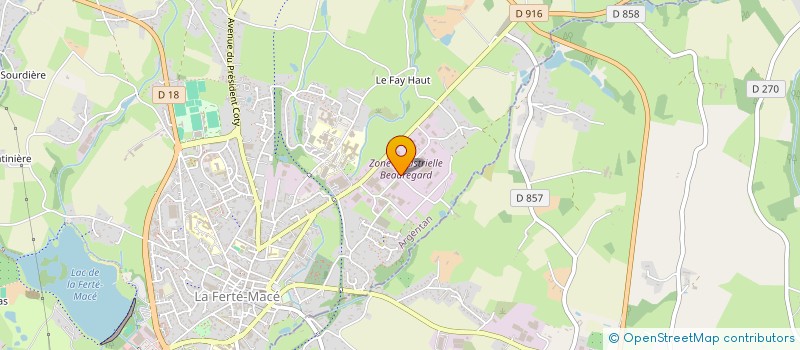localisation de l'entreprise BAGSTER à LA FERTE MACE